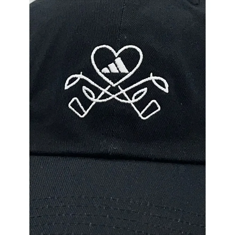 ADIDAS GOLF COAT OF ARMS - BLACK NEWCASTLE- ADJUSTABLE WOMEN HAT CAP NWT NEW